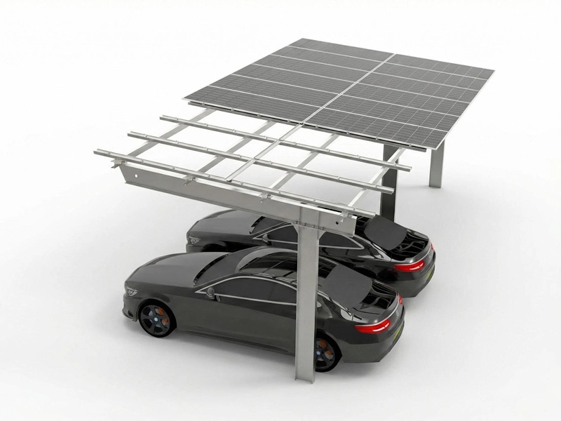 T-shape C&I steel solar carport