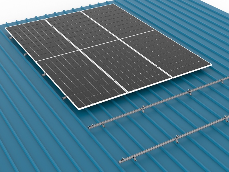 L foot kit solar mounting system for metal pitched roof