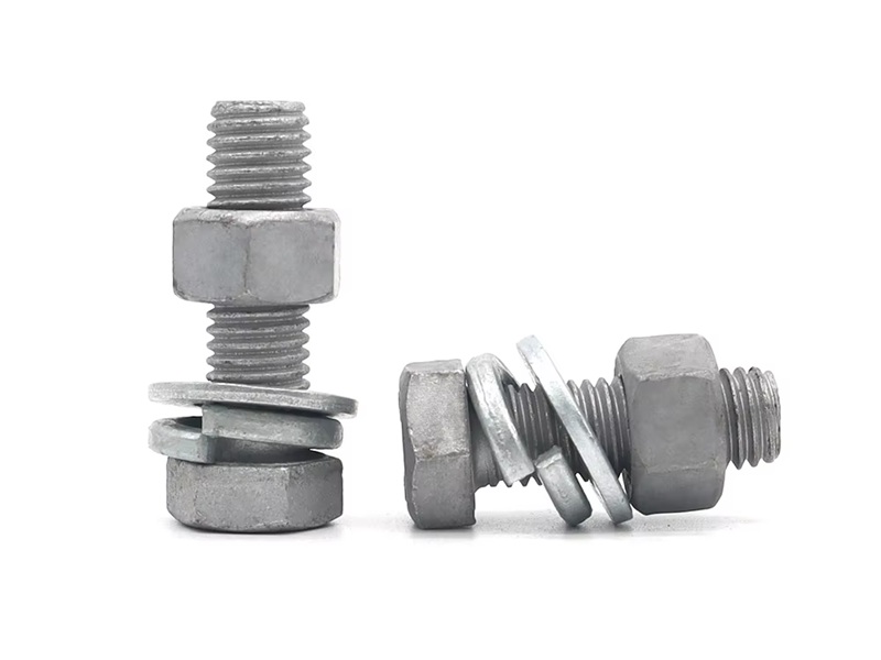 Carbon steel hex bolt kit with nut and washer Grade 8.8