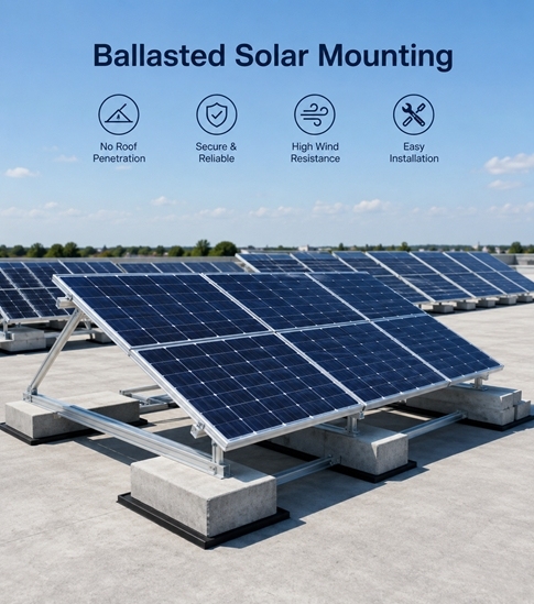 Why Ballasted Solar Mounts Are the Most Secure Option for Flat Roofs?